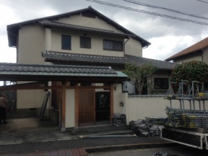 京都府八幡市　Ｓ様邸　足場架設