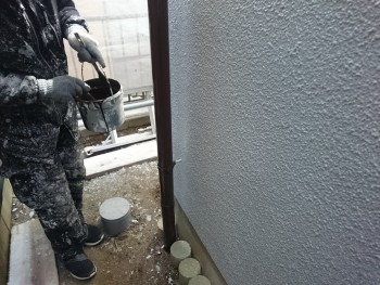 南河内郡　I様邸　上塗り塗装