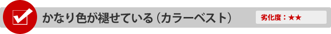 かなり色が褪せている(カラーベスト)