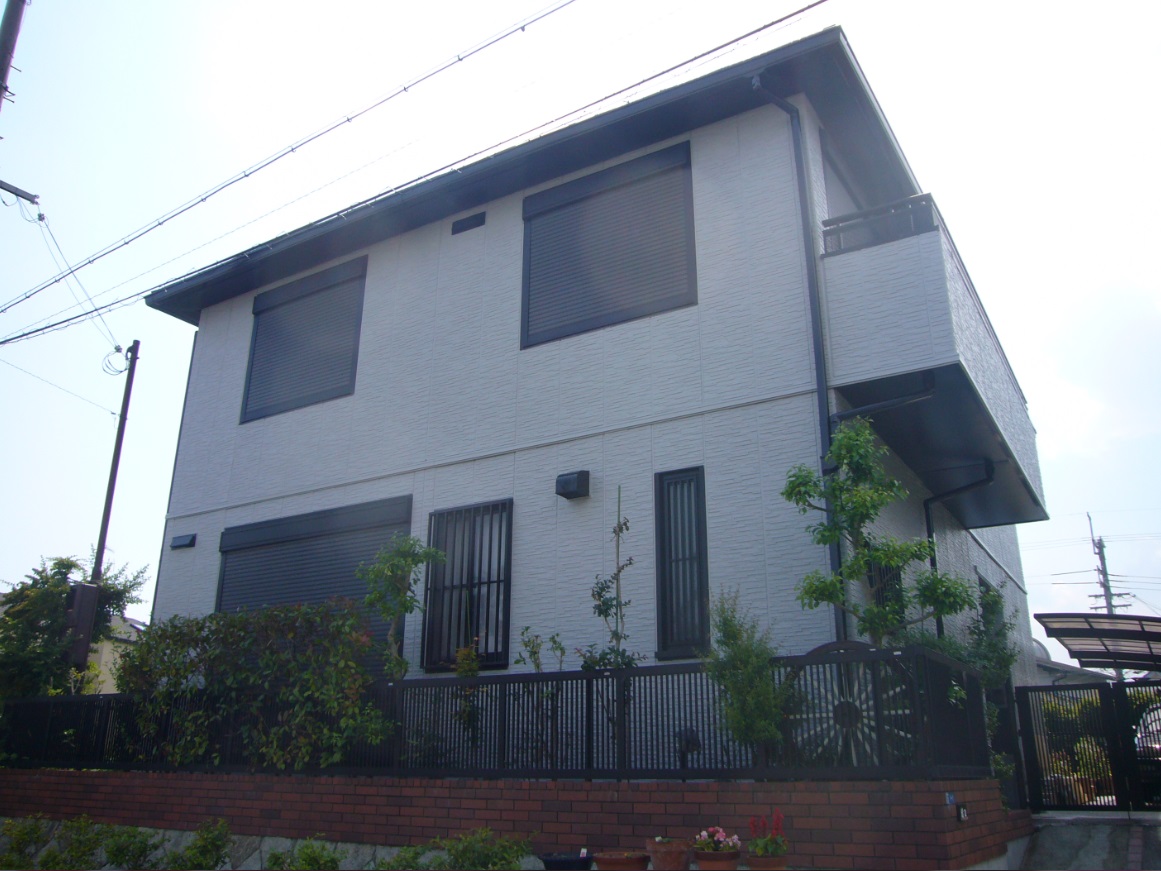 箕面市　外壁フッソ塗装・屋根ガイナ塗装