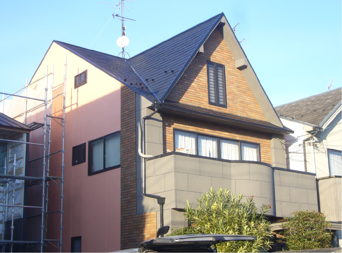 茨木市　外壁フッソ塗装・屋根シリコン塗装