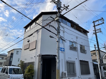 淀川区にて築３０年 外壁塗装他工事を行いました!